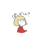 英語を話したいおんなのこ（個別スタンプ：1）