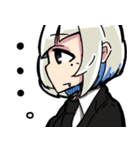 ぱっつん女の子スタンプ‼（個別スタンプ：12）