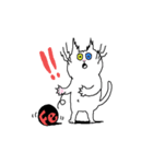 貧血気味なオッドアイの白ねこ（個別スタンプ：2）