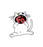 貧血気味なオッドアイの白ねこ（個別スタンプ：4）