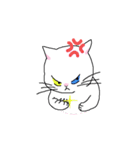 貧血気味なオッドアイの白ねこ（個別スタンプ：9）