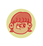 レトロ感あるかわいい女の子（個別スタンプ：1）