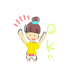 おだんごおんなのこ（個別スタンプ：2）