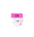 ピンクのスタンプ（個別スタンプ：1）