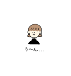 感情がこもっていない女子のスタンプ（個別スタンプ：4）