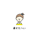 感情がこもっていない女子のスタンプ（個別スタンプ：19）