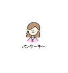 感情がこもっていない女子のスタンプ（個別スタンプ：39）