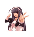 応援する可愛いメイドさん（個別スタンプ：3）