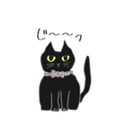 黒ねこさんとトラねこさん（個別スタンプ：1）