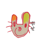 長男の絵4（紫猫）と次男の絵6（個別スタンプ：14）