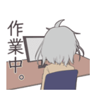 物静かな銀髪ゆるふわ少女のスタンプ（個別スタンプ：14）