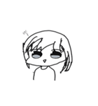 髪が透けてるショートヘアしぐちゃん（個別スタンプ：2）