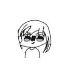 髪が透けてるショートヘアしぐちゃん（個別スタンプ：15）