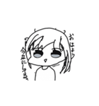 髪が透けてるショートヘアしぐちゃん（個別スタンプ：16）