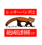 レッサーパンダは絶滅危惧種です（個別スタンプ：7）