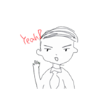 隣のオメガくんEnglish.ver（個別スタンプ：3）