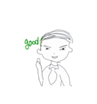 隣のオメガくんEnglish.ver（個別スタンプ：5）