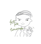 隣のオメガくんEnglish.ver（個別スタンプ：19）