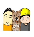 がんばとつーとしんのすけとその1修正版（個別スタンプ：3）