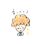 アフロちゃん。（個別スタンプ：3）