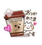 ホワイトポメラニアンのラキちゃん（個別スタンプ：3）