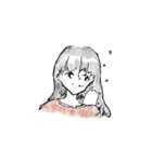 女の子たちの日常、ちょこっと猫（個別スタンプ：4）