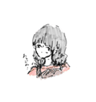 女の子たちの日常、ちょこっと猫（個別スタンプ：6）