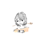 女の子たちの日常、ちょこっと猫（個別スタンプ：21）