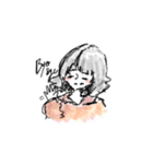 女の子たちの日常、ちょこっと猫（個別スタンプ：26）