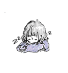 女の子たちの日常、ちょこっと猫（個別スタンプ：28）