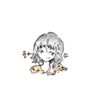 女の子たちの日常、ちょこっと猫（個別スタンプ：33）