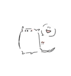 女の子たちの日常、ちょこっと猫（個別スタンプ：37）