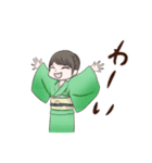 きものでご挨拶（個別スタンプ：20）