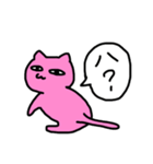 表情豊かなぴんくねこ（個別スタンプ：18）