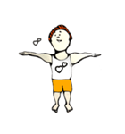 肩こりを解消するヨガおじさん。（個別スタンプ：4）