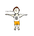 肩こりを解消するヨガおじさん。（個別スタンプ：5）