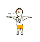 肩こりを解消するヨガおじさん。（個別スタンプ：15）