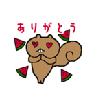 スイカりす（個別スタンプ：4）