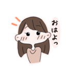 おしゃべり女の子（個別スタンプ：1）