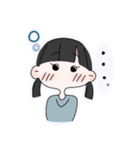 おしゃべり女の子（個別スタンプ：5）