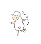くせっけひつじのピース（個別スタンプ：3）