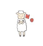 くせっけひつじのピース（個別スタンプ：5）
