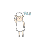 くせっけひつじのピース（個別スタンプ：6）