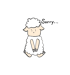 くせっけひつじのピース（個別スタンプ：7）