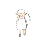 くせっけひつじのピース（個別スタンプ：10）