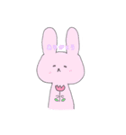 普段使える ゆるいうさぎちゃん。（個別スタンプ：1）