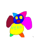 rainbow crazy panic catのスタンプ（個別スタンプ：1）