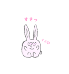 鉛筆で描いたうさぎ（個別スタンプ：10）