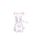 鉛筆で描いたうさぎ（個別スタンプ：16）