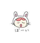 着ぐるみうさぎさんはグローバル。（個別スタンプ：3）
